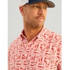 image:imageHUK Mens Kona Pattern Short Sleeve Fishing Button Down ShirtChannel Marker