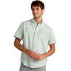 image:imageHUK Mens Kona Pattern Short Sleeve Fishing Button Down ShirtHeron Blue