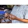image:imageHUK Mens Kona Pattern Short Sleeve Fishing Button Down ShirtSilver Blue 2