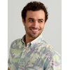image:imageHUK Mens Kona Pattern Short Sleeve Fishing Button Down ShirtSilver Blue