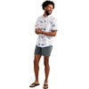 image:imageHUK Mens Kona Pattern Short Sleeve Fishing Button Down ShirtWhite8