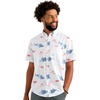 image:imageHUK Mens Kona Pattern Short Sleeve Fishing Button Down ShirtWhite8