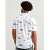image:imageHUK Mens Kona Pattern Short Sleeve Fishing Button Down ShirtWhite8