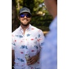 image:imageHUK Mens Kona Pattern Short Sleeve Fishing Button Down ShirtWhite8