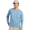 image:imageHUK Mens Andros Crew Long Sleeve Shirt Lightweight Jacquard Fishing Shirt with UPF 40 and Breathable Mesh ConstructionCerulean