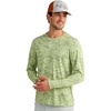 image:imageHUK Mens Andros Crew Long Sleeve Shirt Lightweight Jacquard Fishing Shirt with UPF 40 and Breathable Mesh ConstructionVintage Chartreuse