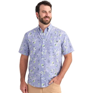 image:imageHUK Mens Kona Pattern Short Sleeve Fishing Button Down ShirtLightning Sky Space Palm