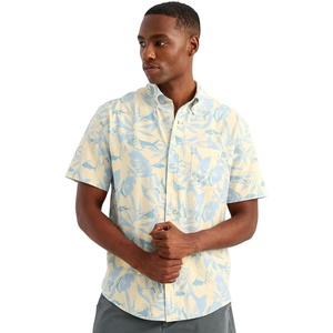image:imageHUK Mens Kona Pattern Short Sleeve Fishing Button Down ShirtOyster Grey