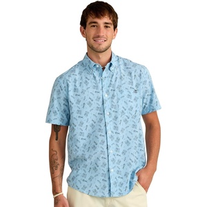 image:imageHUK Mens Kona Pattern Short Sleeve Fishing Button Down ShirtShipyard