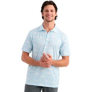 image:imageHUK Mens Pursuit Pattern Performance Short Sleeve Polo ShirtCoastal Drift