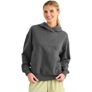 image:imageHUK Womens Edisto Terry Hoodie Lightweight Terry Cloth Pullover Casual Coastal Fishing Hoodie for WomenDark Shadow