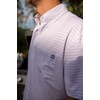 image:imageHUK Mens Kona Pattern Short Sleeve Fishing Button Down Shirt Mineral Red Large