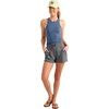 image:imageHUK Womens Bayside Short High Rise Stretch Short with Double Waistband and 3 InseamAnchor Heather