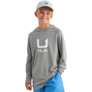 image:imageHUK Kids Icon Hoodie Fishing Shirt With Sun Protection for KidsSharkskin