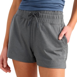 image:imageHUK Womens Bayside Short High Rise Stretch Short with Double Waistband and 3 InseamAnchor Heather
