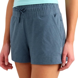 image:imageHUK Womens Bayside Short High Rise Stretch Short with Double Waistband and 3 InseamVintage Indgo Heather
