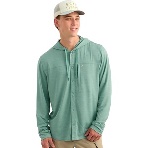 image:imageHUK mens Watershed Hooded Shirt Upf 50 Performance Sun Hoodie With Moisture Management and Stretch FabricMineral Blue Heather