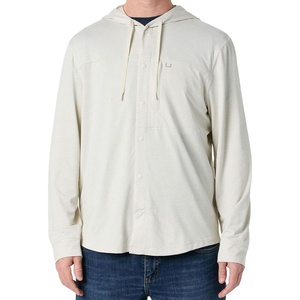 image:imageHUK mens Watershed Hooded Shirt Upf 50 Performance Sun Hoodie With Moisture Management and Stretch FabricSilver Birch Heather