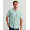 image:imageHUK Mens Chatham Short Sleeve Shirt UPF 30 Textured ButtonDown Fishing Shirt with Chest Pocket and CollarPlaid  Caicos