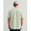 image:imageHUK Mens Chatham Short Sleeve Shirt UPF 30 Textured ButtonDown Fishing Shirt with Chest Pocket and CollarPlaid  Plantain
