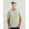 image:imageHUK Mens Chatham Short Sleeve Shirt UPF 30 Textured ButtonDown Fishing Shirt with Chest Pocket and CollarPlaid  Plantain