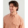 image:imageHUK Mens Chatham Short Sleeve Shirt UPF 30 Textured ButtonDown Fishing Shirt with Chest Pocket and CollarPlaid  Rockfish
