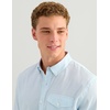 image:imageHUK Mens Chatham Short Sleeve Shirt UPF 30 Textured ButtonDown Fishing Shirt with Chest Pocket and CollarSeersucker  Cerulean