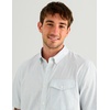image:imageHUK Mens Chatham Short Sleeve Shirt UPF 30 Textured ButtonDown Fishing Shirt with Chest Pocket and CollarSeersucker  Stormy Blue