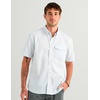 image:imageHUK Mens Chatham Short Sleeve Shirt UPF 30 Textured ButtonDown Fishing Shirt with Chest Pocket and CollarSeersucker  Stormy Blue