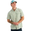 image:imageHUK Mens Chatham Short Sleeve Shirt UPF 30 Textured ButtonDown Fishing Shirt with Chest Pocket and CollarPlaid  Plantain