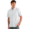image:imageHUK Mens Chatham Short Sleeve Shirt UPF 30 Textured ButtonDown Fishing Shirt with Chest Pocket and CollarSeersucker  Stormy Blue
