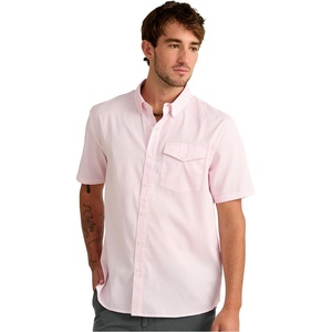 image:imageHUK Mens Chatham Short Sleeve Shirt UPF 30 Textured ButtonDown Fishing Shirt with Chest Pocket and CollarSeersucker  Oleander