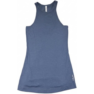 image:imageHUK Womens Racerback Tank Fitted Stretch Performance Tank with Wide Back for Bra Coverage and Standard LengthVintage Indgo Heather