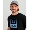 image:imageHUK Mens Performance Fishing Logo Tee Short Sleeve TShirt for MenHuk Stacked Logo  Black