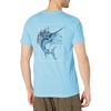 image:imageHUK Mens Performance Fishing Logo Tee Short Sleeve TShirt for MenMarlin Shine  Baltic Sea Heather