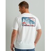 image:imageHUK Mens Performance Fishing Logo Tee Short Sleeve TShirt for MenPainted Stripes  White