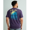 image:imageHUK Mens Performance Fishing Logo Tee Short Sleeve TShirt for MenSunrise Stripe  Mysterioso
