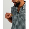 image:imageHUK Mens Tide Point Pattern Short Sleeve Shirt Fishing Button DownHarbor Mist 40