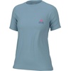 image:imageHUK Womens Short Sleeve Performance Tee Fishing TShirt for WomenFind the Sun  Crystal Blue