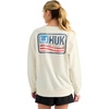 image:imageHUK Womens Edisto Terry Crew Lightweight Terry Cloth Sweatshirt Soft Casual Coastal Pullover for WomenEgret