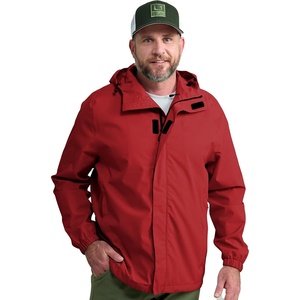 image:imageHUK  Mens Storm Jacket Heavy Duty Fishing Rain CoatScarlet Blaze