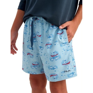 image:imageHUK Kids Pursuit Volley Pattern QuickDry Shorts for KidsCerulean
