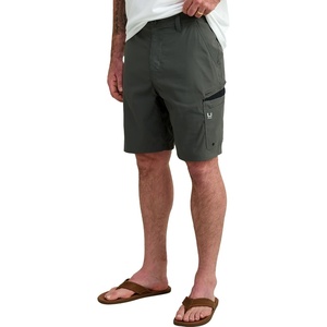 image:imageHUK Mens Icon Performance Fishing Shorts UPF 50 Sun Protection QuickDry StainResistant 9 Inseam Multiple PocketsVolcanic Ash