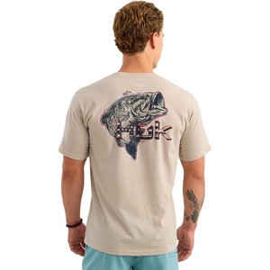 image:imageHUK Mens Kc Scott Original Fishing Artwork Graphic Tee Shirts Short Sleeve Casual TShirts Lightweight Soft Cotton BlendKc Americana  River Rock Heather