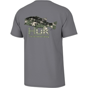 image:imageHUK Mens Performance Fishing Logo Tee Short Sleeve TShirt for MenCamo Bass  Night Owl