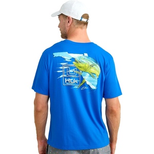 image:imageHUK Mens Performance Fishing Logo Tee Short Sleeve TShirt for MenFlo State  Ocean Blue