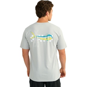 image:imageHUK Mens Performance Fishing Logo Tee Short Sleeve TShirt for MenRacer  Harbor Mist