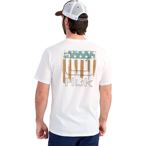 image:imageHUK Mens Performance Fishing Logo Tee Short Sleeve TShirt for MenSalute  White 20