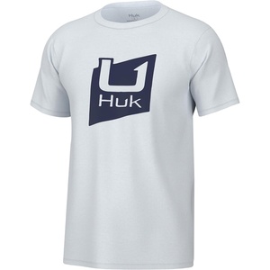 image:imageHUK Mens Performance Fishing Logo Tee Short Sleeve TShirt for MenSlice Logo  White