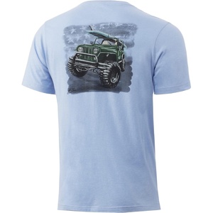 image:imageHUK Mens Performance Fishing Logo Tee Short Sleeve TShirt for MenSolo Mission  Coastal Sky Heather